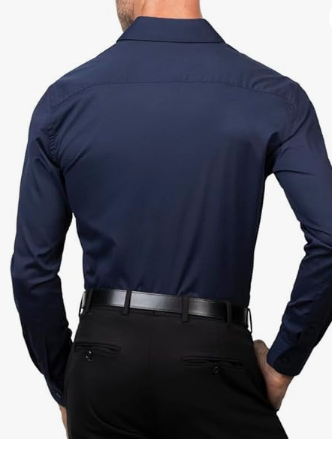 U.S. Polo Assn. Slim Fit Long Sleeve Button Down Dress Shirts for Men Wrinkle Free Long Sleeve Shirt Mens Formal Stretch - Image 2