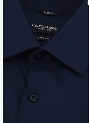 U.S. Polo Assn. Slim Fit Long Sleeve Button Down Dress Shirts for Men Wrinkle Free Long Sleeve Shirt Mens Formal Stretch - Image 4